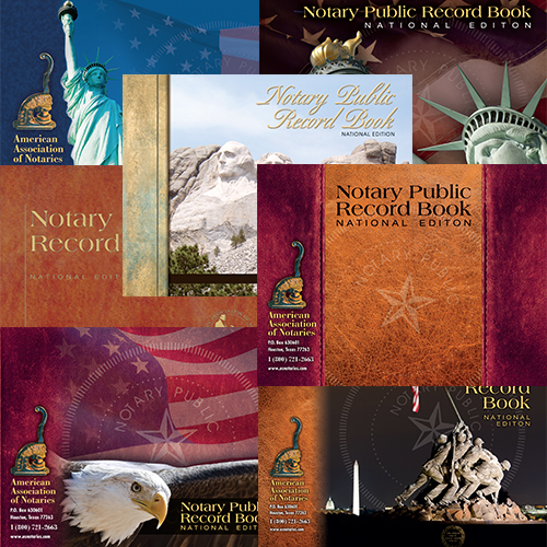 Texas Notary Record Book - (352 entries with thumbprint space)