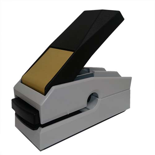 This award-winning, Canadian-made seal embosser is designed to create a lasting raised notary impression on any kind of paper with ease and comes with a life-time replacement guarantee. This Texas notary seal embosser is designed to allow embossing anywhere on a document where a standard embosser cannot reach. Creates notary seal impressions of 1-5/8 inches.